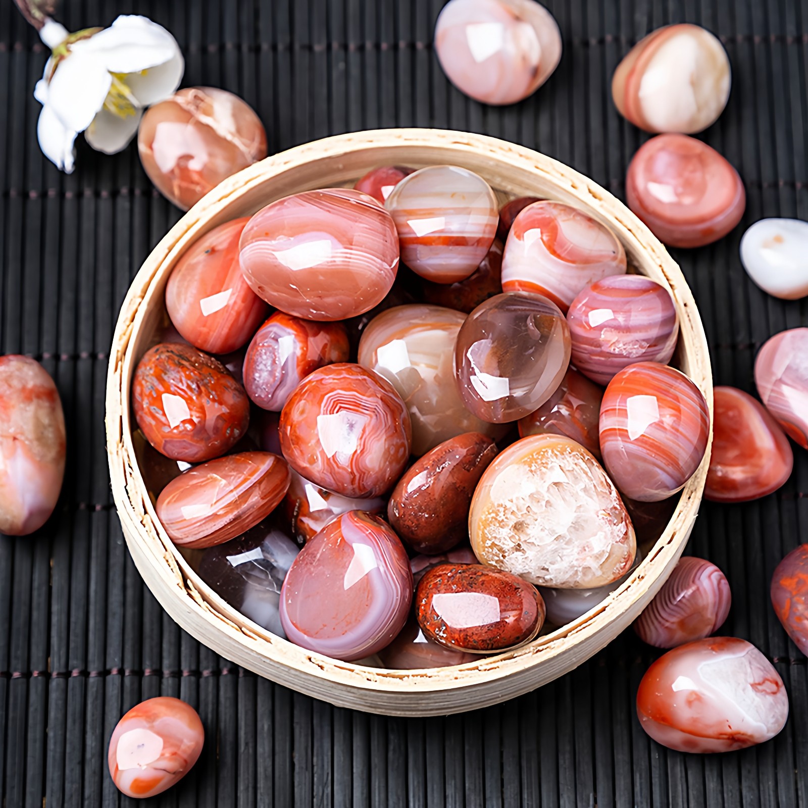 南京雨花石原石天然鹅卵石南红玛瑙原石花盆鱼缸装饰彩色石头石子