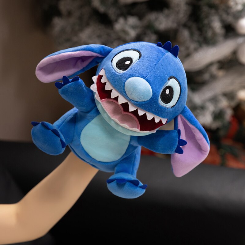 史迪奇手偶手套玩偶公仔布娃娃儿童毛绒玩具史迪仔手嘴巴能动腹语