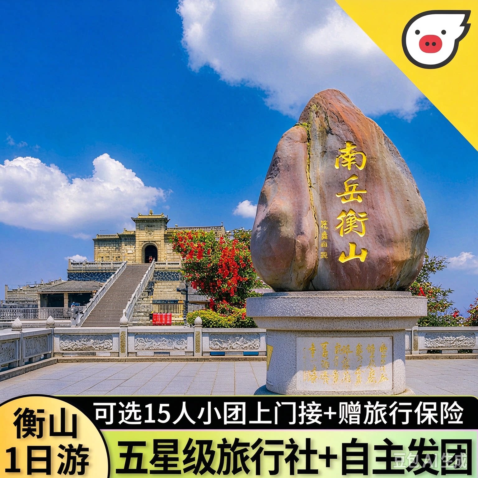 长沙到南岳衡山一日游｜祈福纯玩0购物 赠无线耳麦讲解可选15人团