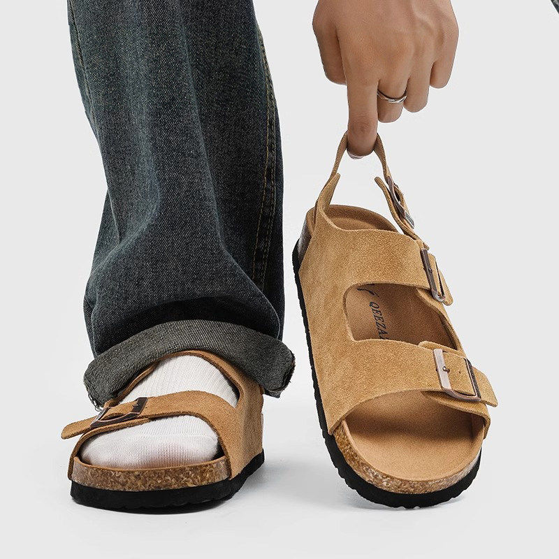 【高品质】凉拖鞋男女勃肯鞋夏季沙滩外穿复古软木平底罗马凉鞋潮,流行男鞋,休闲凉鞋,淘宝优惠券,粉丝福利购,淘宝优惠卷