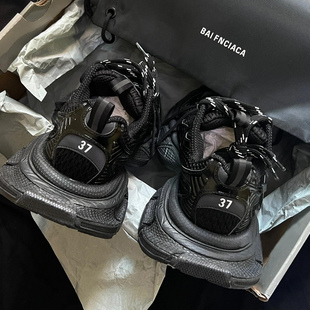 休闲厚底增高运动鞋 高端巴家3xl老爹鞋 2025新款 女冬季 潮 黑色男鞋