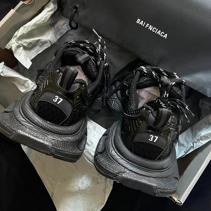 高端巴家3xl老爹鞋黑色男鞋女冬季2025新款休闲厚底增高运动鞋潮