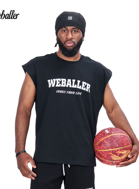 WEBALLER 2026夏季篮球背心扩版落肩结构砍袖智能速干棉宽松运动