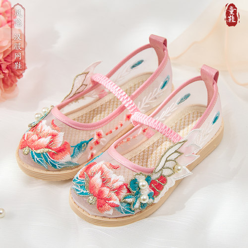 汉服鞋子女童老北京布鞋夏季透气