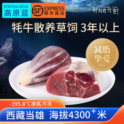 西藏高原蓝牦牛肉新鲜牛腱子1000克整块正宗散养草饲减脂健身食材