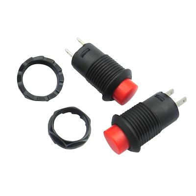 自锁按钮开关12MM红色口径
