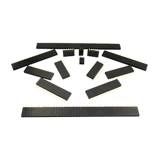 排母 单排母排针母座排座针插针插座 2.54mm 1*2P/3/4/5/6/10-40P