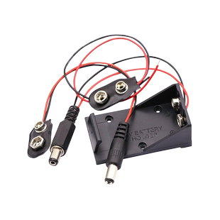 9V电池座扣子接口接头9V蓄电池盒6F22方形电池帽带引线DC电源插头