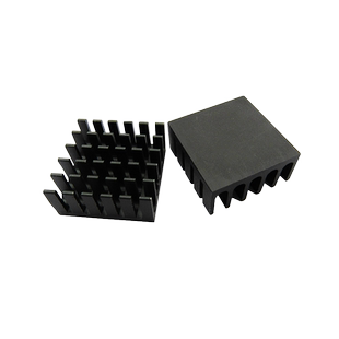 WGSD 黑色散热片25*25*10MM铝型材散热器芯片散热块