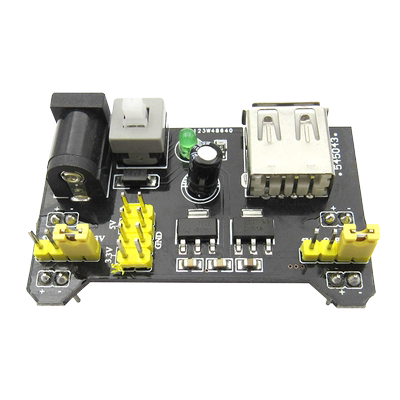面包板 电源模块 兼容5V 3.3V  MB-102电源板 黑色双路5V/3.3
