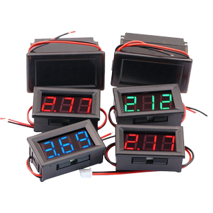 二线直流电压表头反接保护DC4.5V-120V 0.56寸LED数字显示元器件