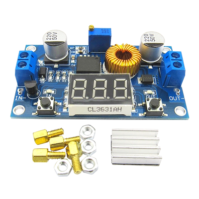 5A大功率75WDC-DC可调降压稳压电源模块板带电压表显示LM2596超