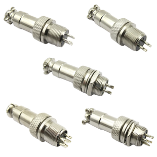 航空插头12MM GX12 2芯3芯4芯5芯6芯 插座航空插头 连接器接插件