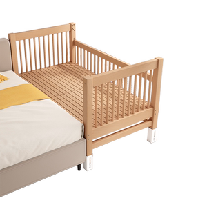 全榉木护栏可升降床高可调拼接床