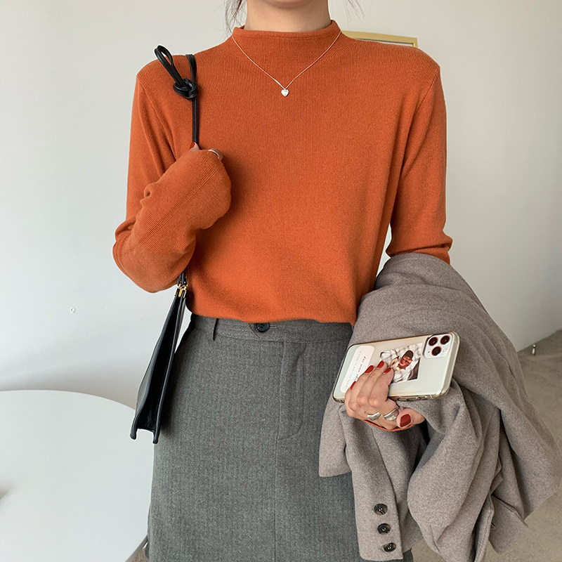 秋冬新款女韩版百搭针织上衣毛衣