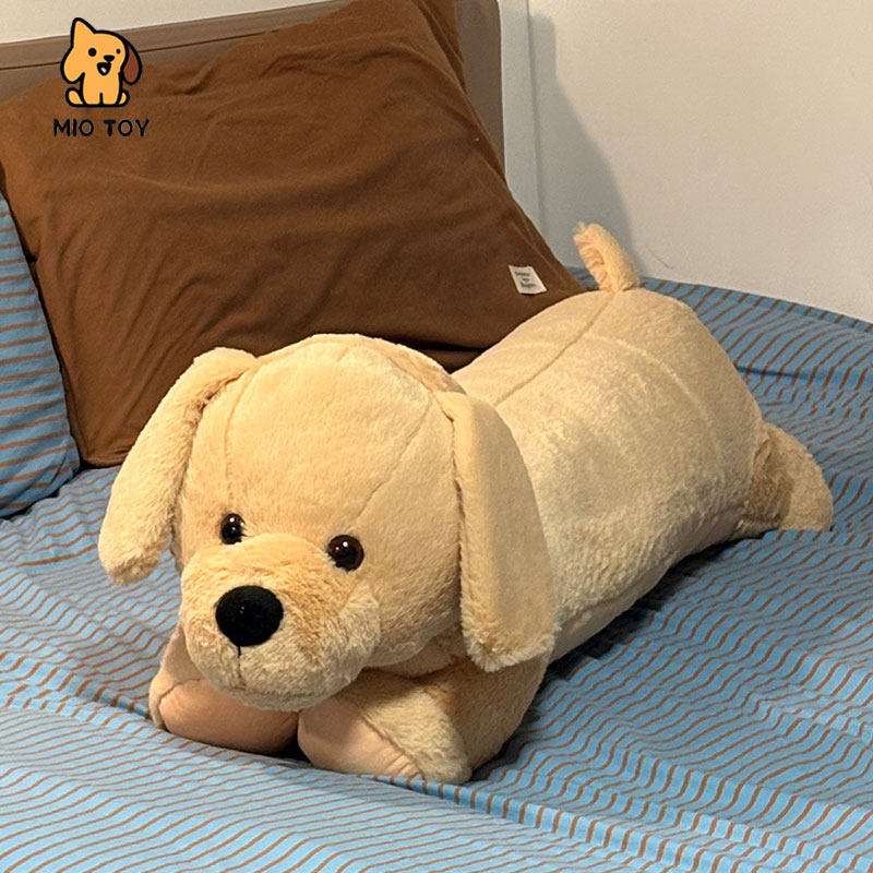 可爱金毛狗狗毛绒玩偶女生儿童床上安抚睡觉专用长条抱枕公仔礼物