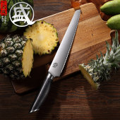 不锈钢水果刀商用加长实木瓜果刀多功能商用切西瓜块神器宿舍小刀