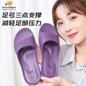 台湾进口2025男爆款 久站不累软弹轻便居家用女凉拖 微足弓支撑拖鞋