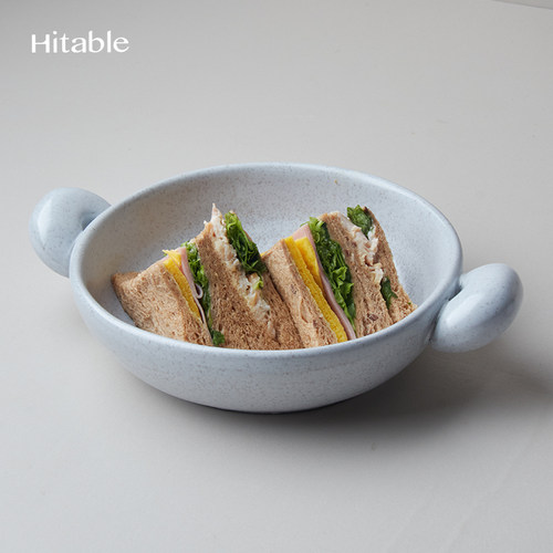 Hitable大耳朵双耳碗陶瓷面碗