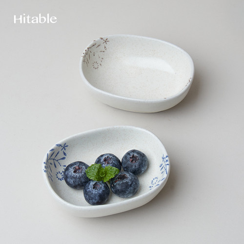 Hitable凡花陶瓷味碟蘸料碟