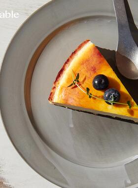 Hitable画布浅盘哑光创意陶瓷盘高级感餐厅精致骨碟复古平盘摆盘