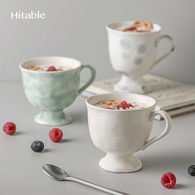 Hitable 冰淇淋杯系复古ins风简约高脚杯创意早餐杯网红咖啡杯