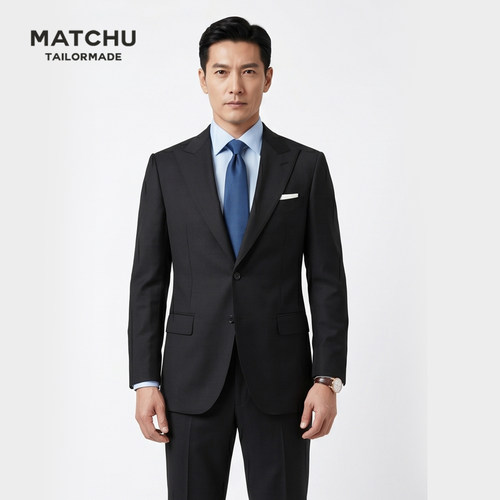 码尚定制男士桑蚕丝羊毛西装套装
