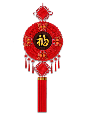 桃木中国结挂饰客厅高档
