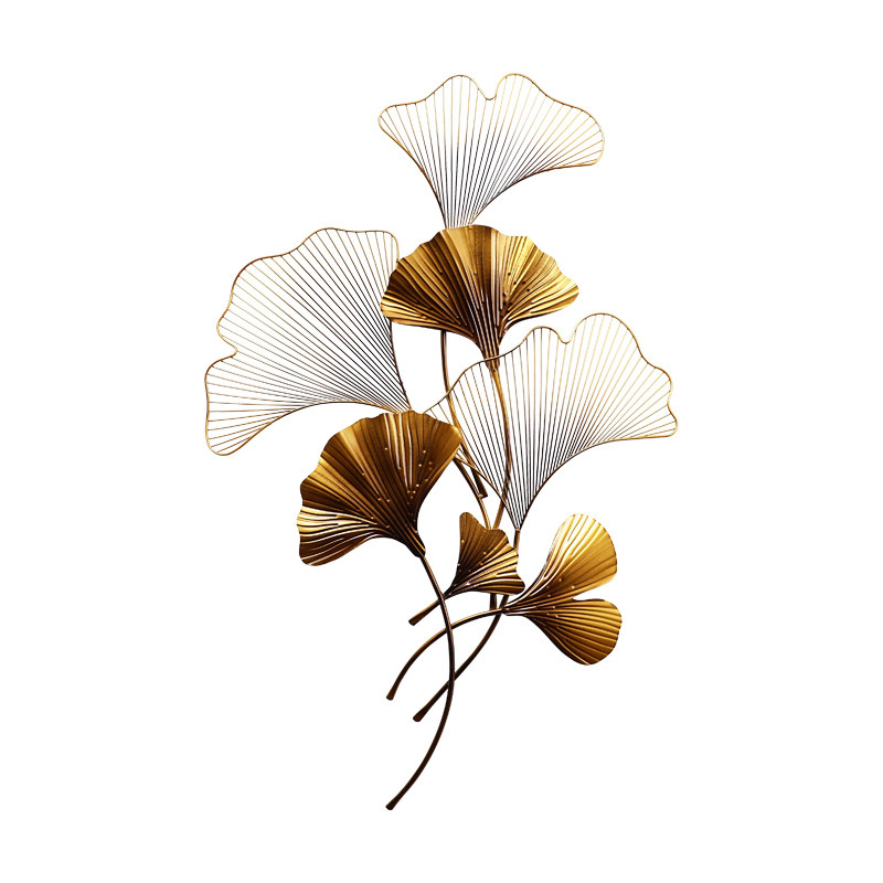 新中式铁艺挂件墙壁装饰客厅背景墙玄关壁饰创意壁挂银杏叶墙饰|msdalam kategori Aksesori rumah, mural - dari Buy2taobao.com untuk memberikan perkhidmatan ejen Taobao profesional membeli