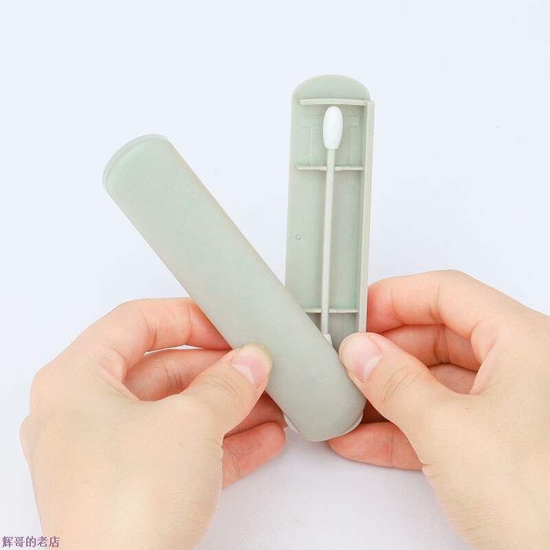 新款硅胶棉签套装眼影上妆小刷棒家用多棉签棒配棉签盒组合装功能
