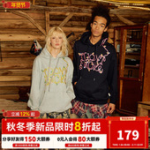 DONSMOKE新中式 藤蔓植物刺绣宽松卫衣DSM慵懒连帽套头上衣情侣款