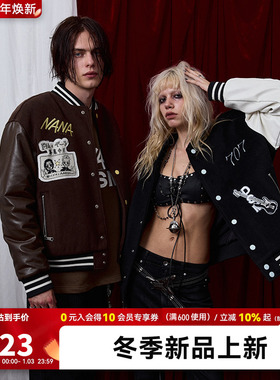 DSM X NANA正版官方联名Black Stones乐队全员贴布刺绣棒球服夹克