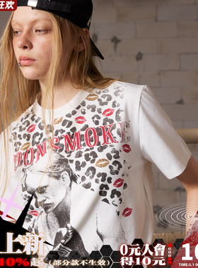 【拳击系列】DONSMOKE正肩修身人豹纹拳击人像T恤DSM凉感防晒短袖