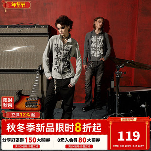 明星同款DONSMOKE小don手枪摇滚vintage亚文化收腰拉链开衫长袖