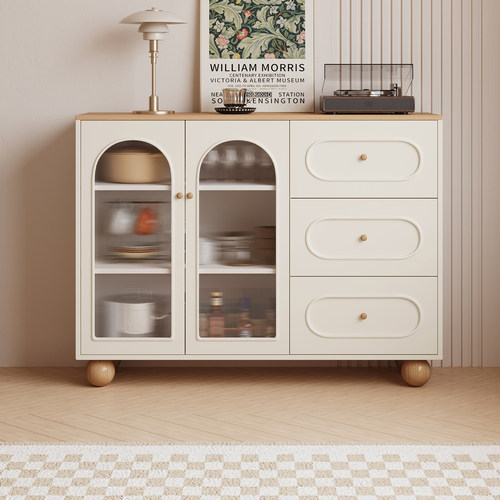 美木之家奶油风餐边柜