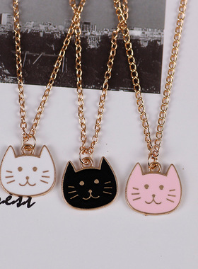 项链韩版ins可爱少女心动物小猫