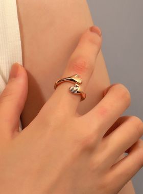 韩式爆款爱的拥抱情侣戒指