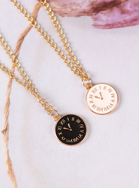 项链女学生韩个性闹钟锁骨链新款