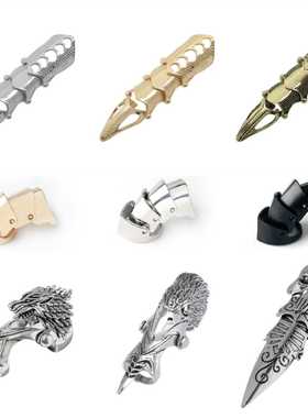 防身哥特关节戒指复古