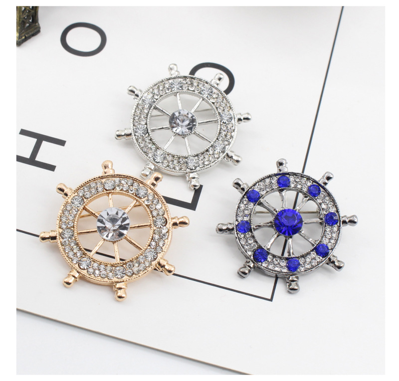 欧美风镶钻男士西服别针