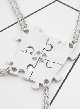 潮合金十字链女生光板可DIY项链