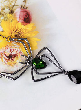 万圣节蜘蛛项链朋克暗黑酷女孩