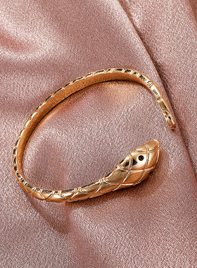 锌合金朋克蛇形男女通用手镯手环