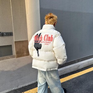 美式国潮立领面包服棉衣男女宽松加厚保暖棉袄情侣百搭棉服外套潮