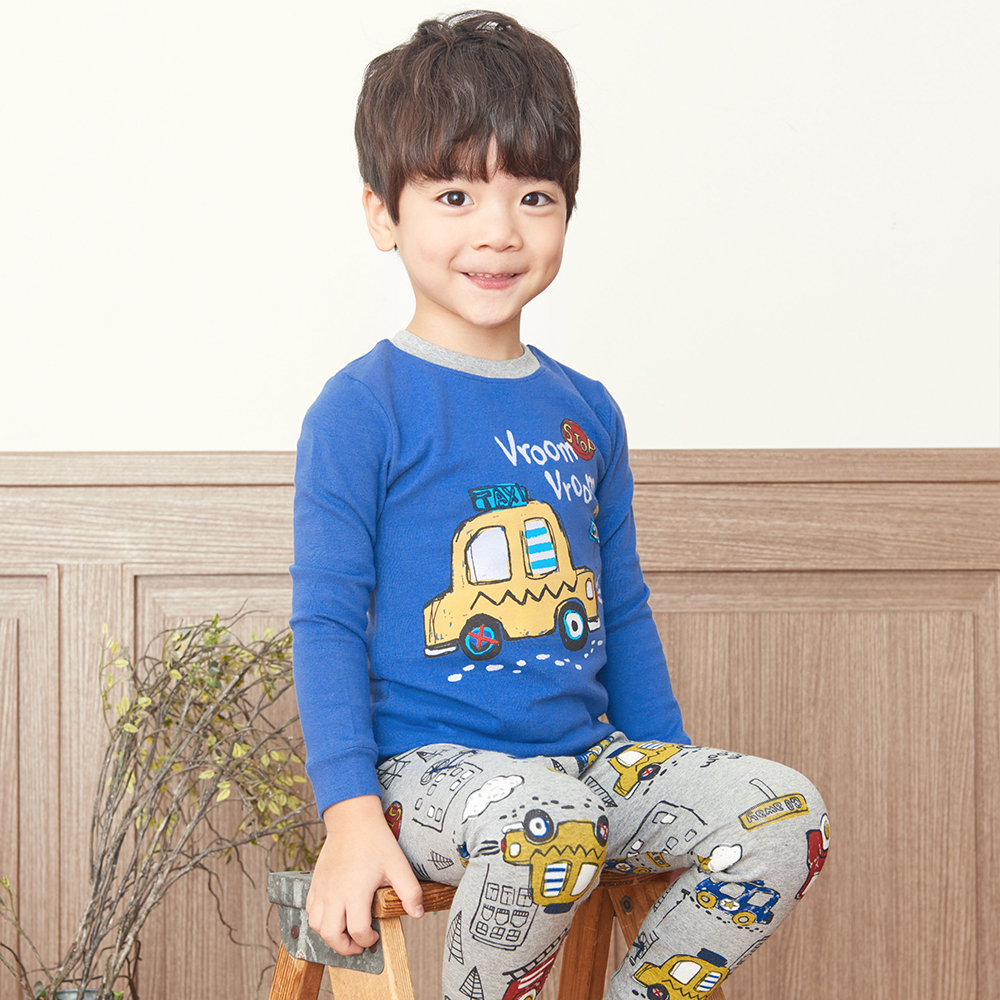 呗啦噜男童秋衣秋裤纯棉冬季中大童内衣套装儿童睡衣家居服保暖