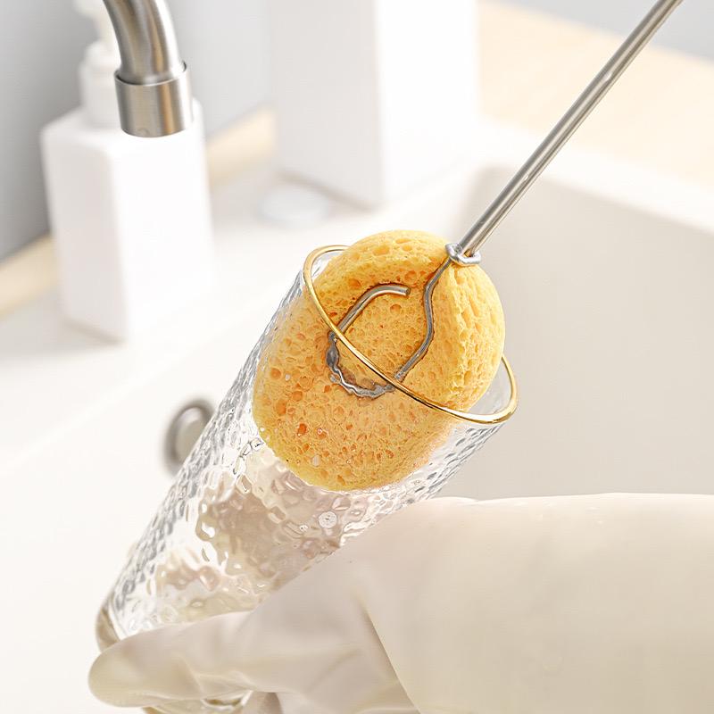 厨房不锈钢长柄加厚杯刷