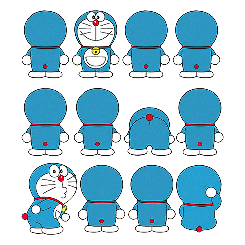 日系卡通机器猫百搭上衣男女同款