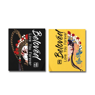 京剧脸谱短袖中国风t恤国潮盖世英雄意中人情侣T恤男纯棉半袖衫