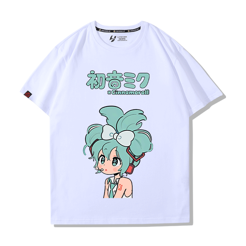 初音未来周边情侣学生短袖t恤夏季新款二次元动漫潮牌休闲半袖潮