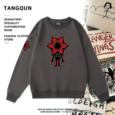 美式复古卫衣怪奇物语5美剧Stranger Things魔王联名达达周边上衣